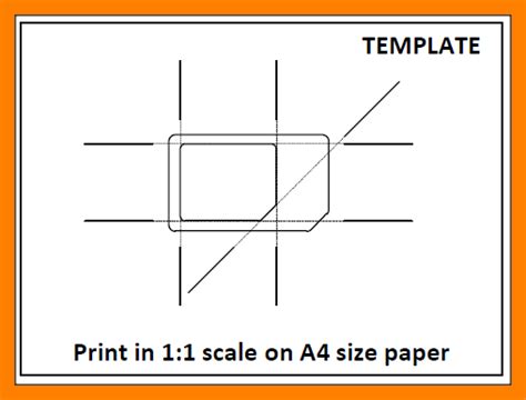 sim card template for cutting